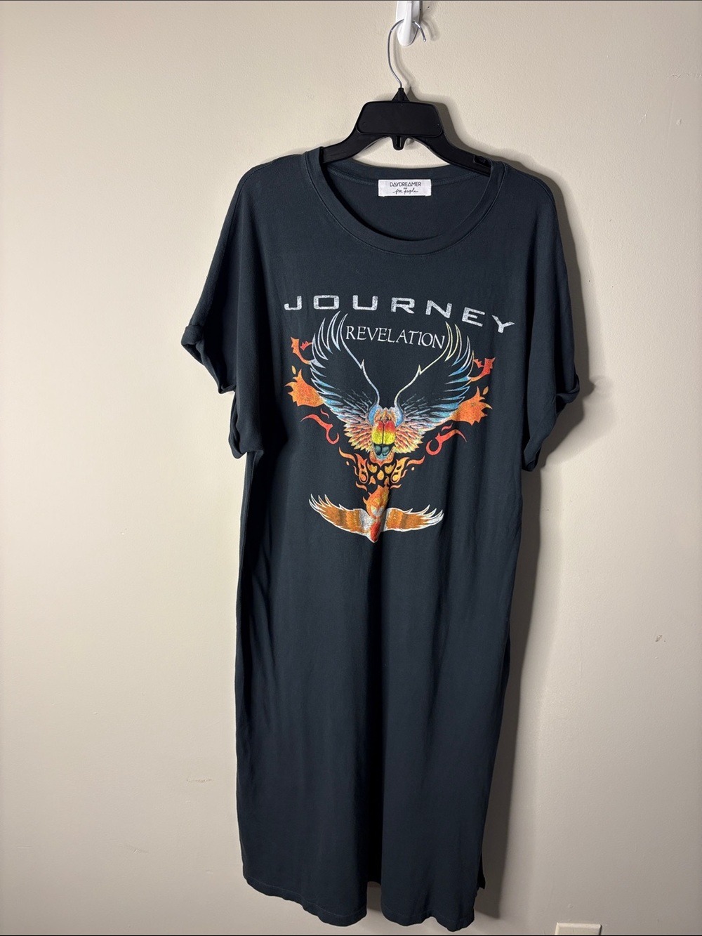 Free People Daydreamer Black Graphic 'Journey Revelation' Tee Dress